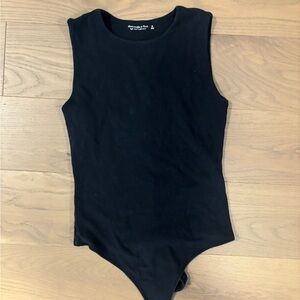 Abercrombie & Fitch Black Sleeveless Bodysuit
